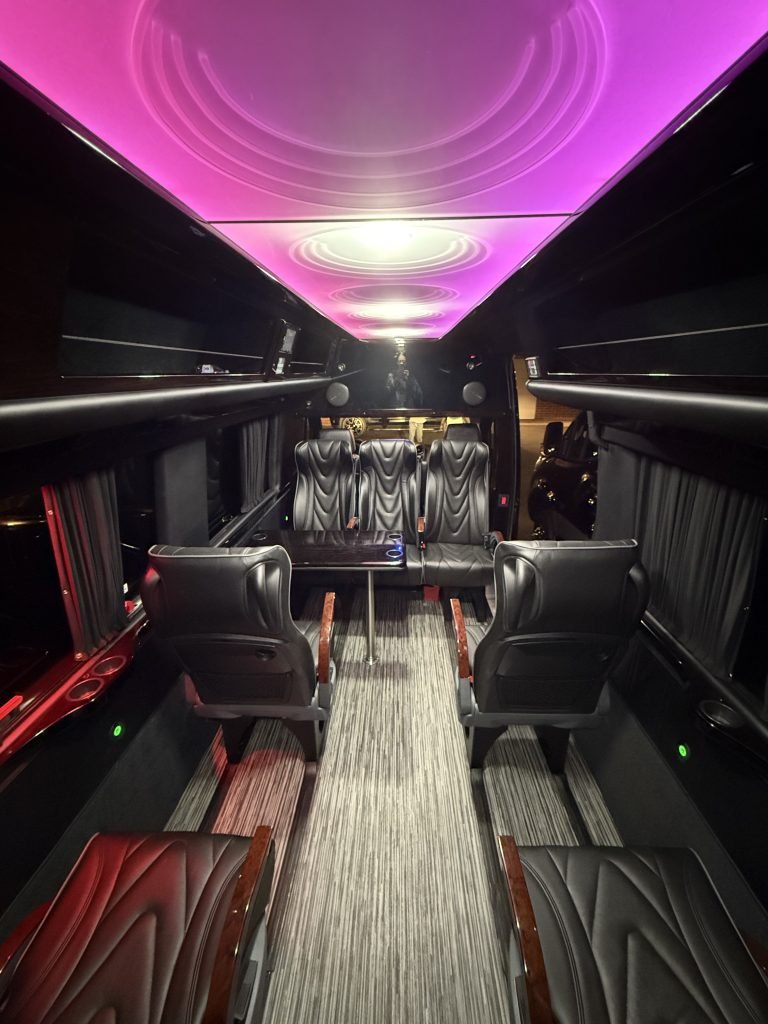Mercedes-Benz Sprinter Van – Black Seats & Table – ST-13 — gallery